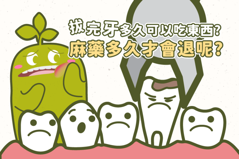 【拔牙術後照顧小百科】麻藥多久會退？拔完牙多久可以吃東西？
